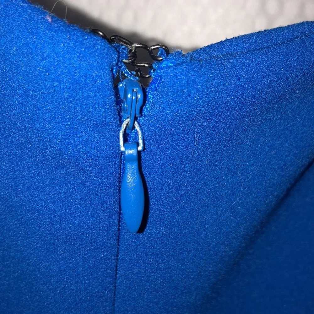 Calvin Klein sleeveless Electric Blue size 14W knee length cocktail dress - Picture 7 of 8